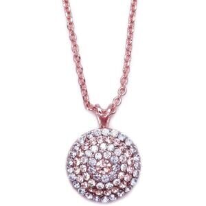 Mariana Dancing in the Moonlight Rose Gold Circle Pave Pendant Necklace 1160 NWT